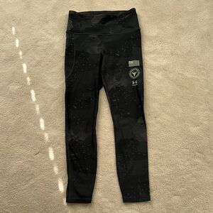 Under Armour Black Camo Leggings with Logo